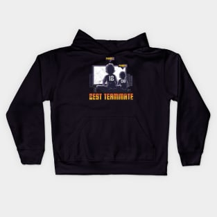 Gamer Dad Son Best Teammate Kids Hoodie